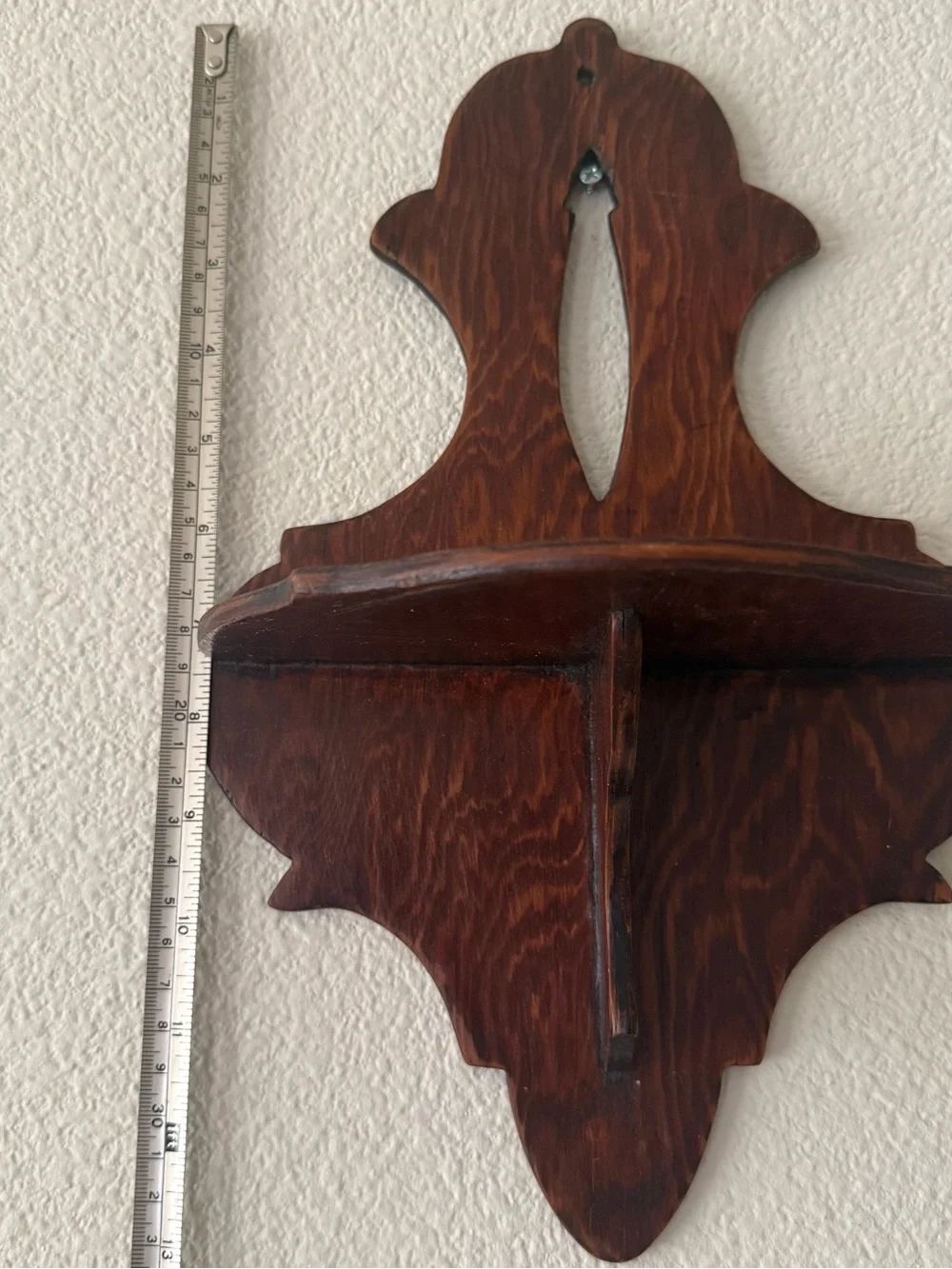 Vintage Victorian French Corner Wood Wall Shelf Ornate Country 1952